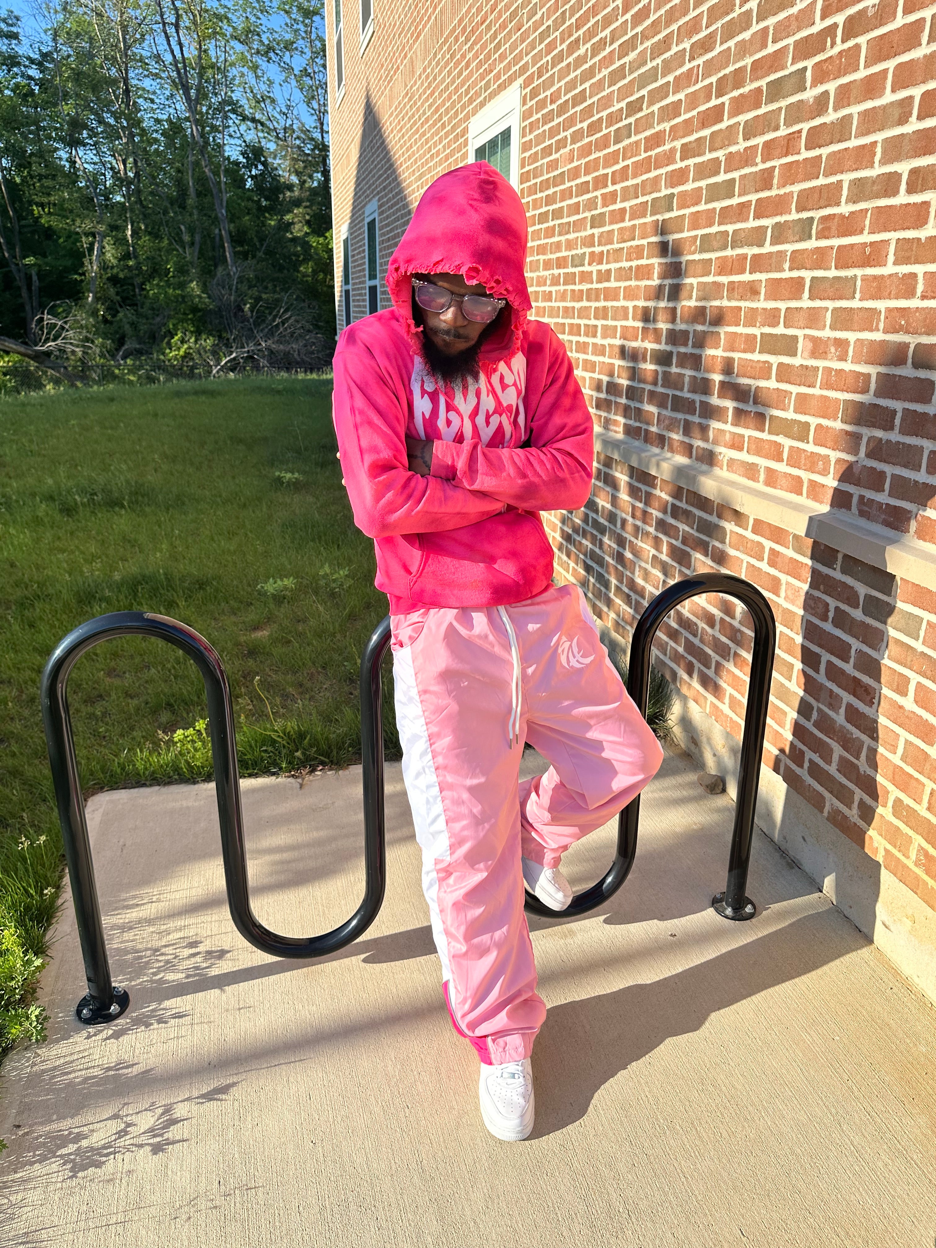 Orchid Pink” OG Nylon Track Pants – Shaken Hearts