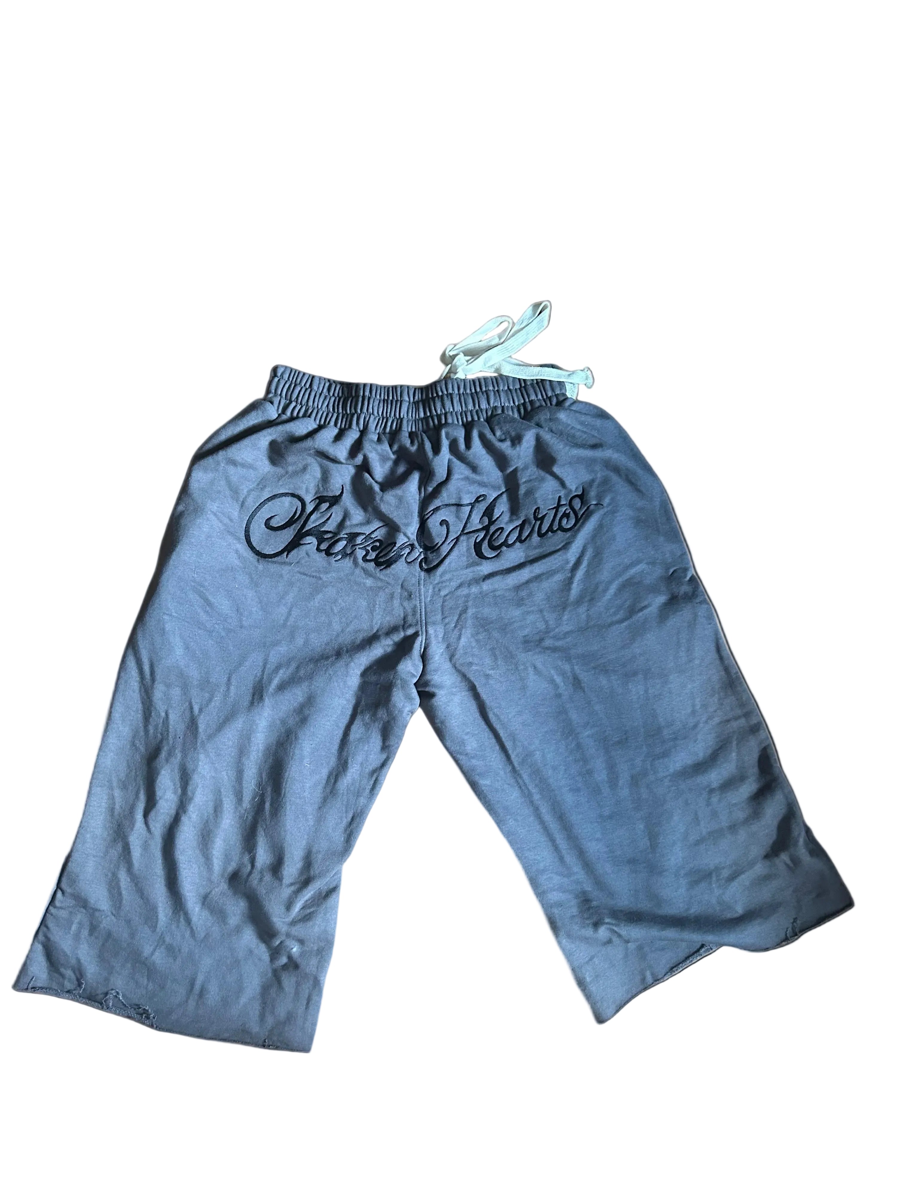 Grey 3/4th “Track Shorts”