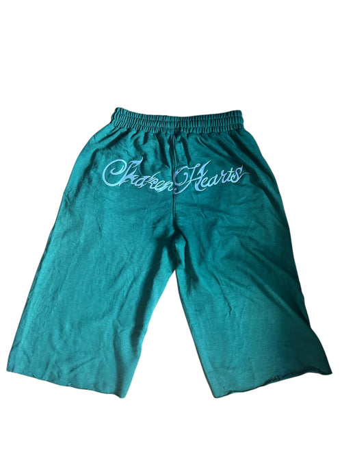 Green 3/4th “Track Shorts”